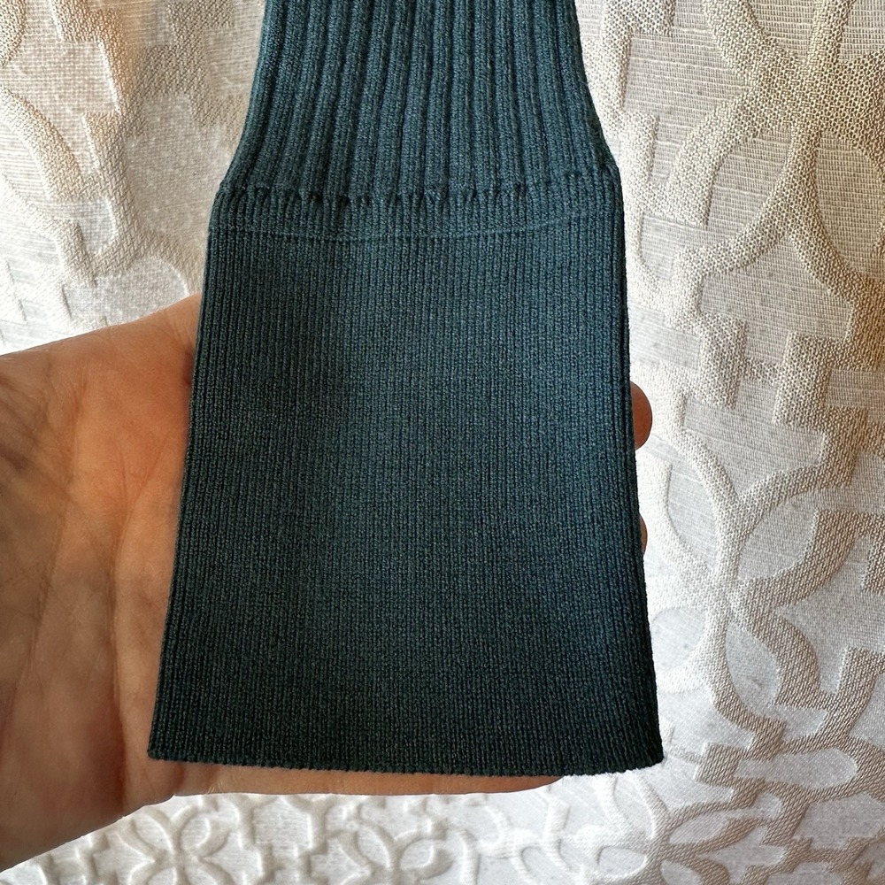 NEW Loft Women Green Long Sleeve Turtle Neck Shirt Medium - Picture 7 of 7